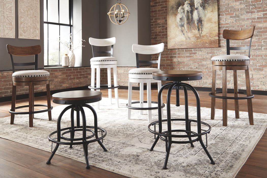 Valebeck -  Tall Upholstered Swivel Barstool