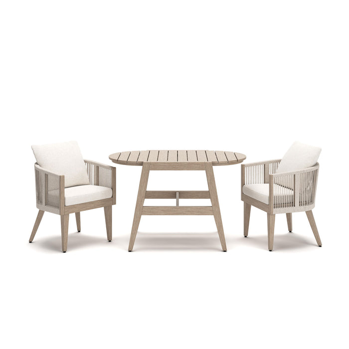 Ivory Vine - Chairs With Cushion / Table Set (Set of 3) - Beige