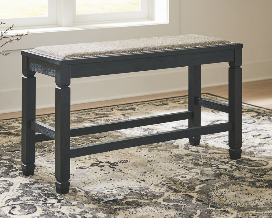 Tyler - Antique Black - Dbl Counter Uph Bench