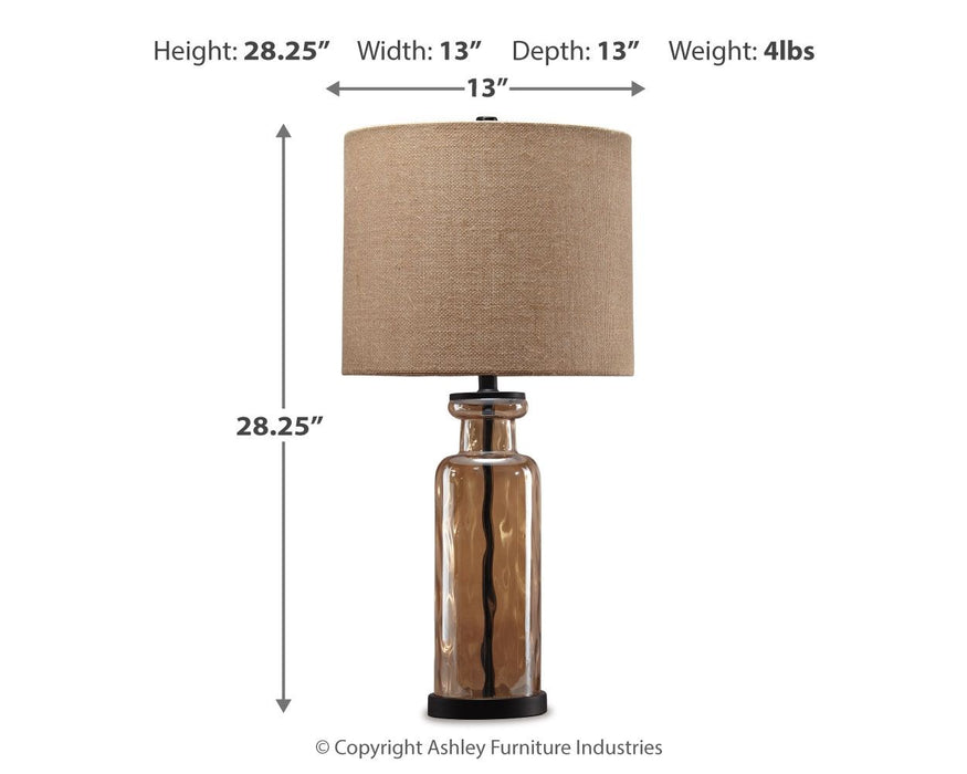 Laurentia - Champagne - Glass Table Lamp