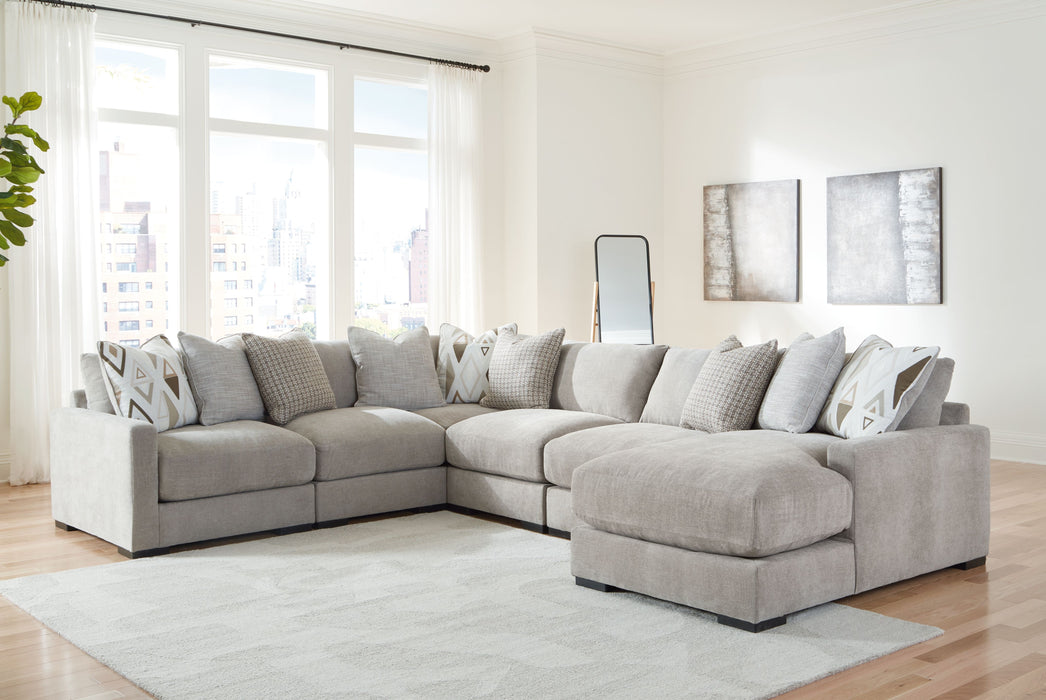 Aslan Court - Sectional With Ottoman Set