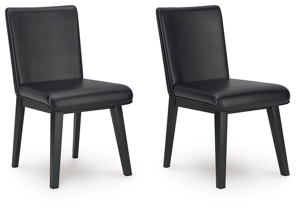 Jettaya - Black - Dining Upholstered Side Chair (Set of 2)