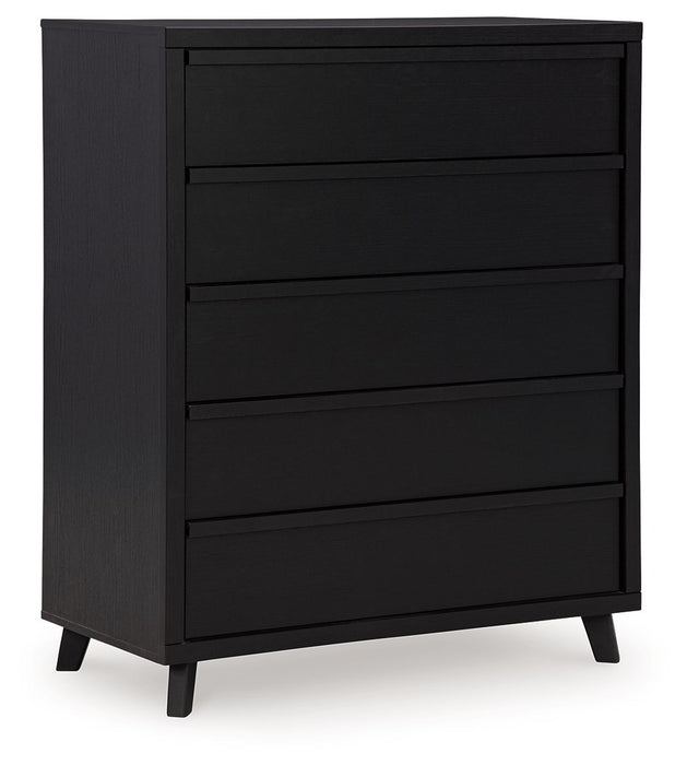 Danziar - Five Drawer Wide Chest - Black in Salisbury, Maryland Danziar - Five Drawer Wide Chest - Black in Salisbury, Maryland