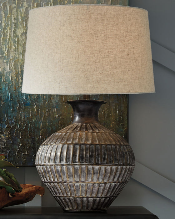 Magan - Antique Bronze Finish - Metal Table Lamp