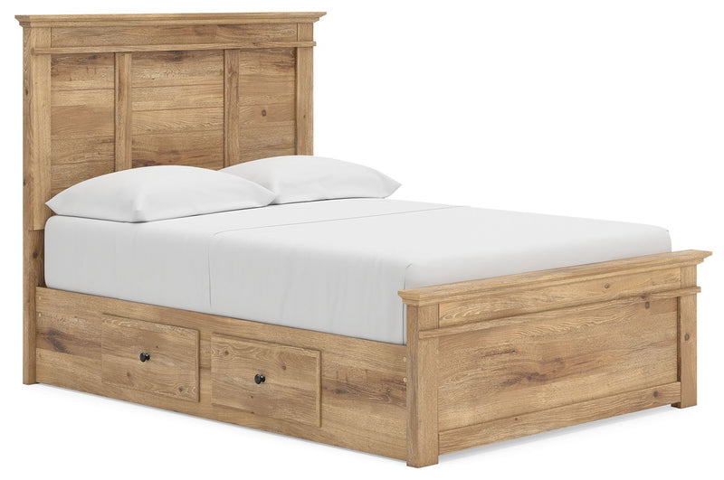 Makidern - Panel Storage Bed With Under Bed Storage Unit